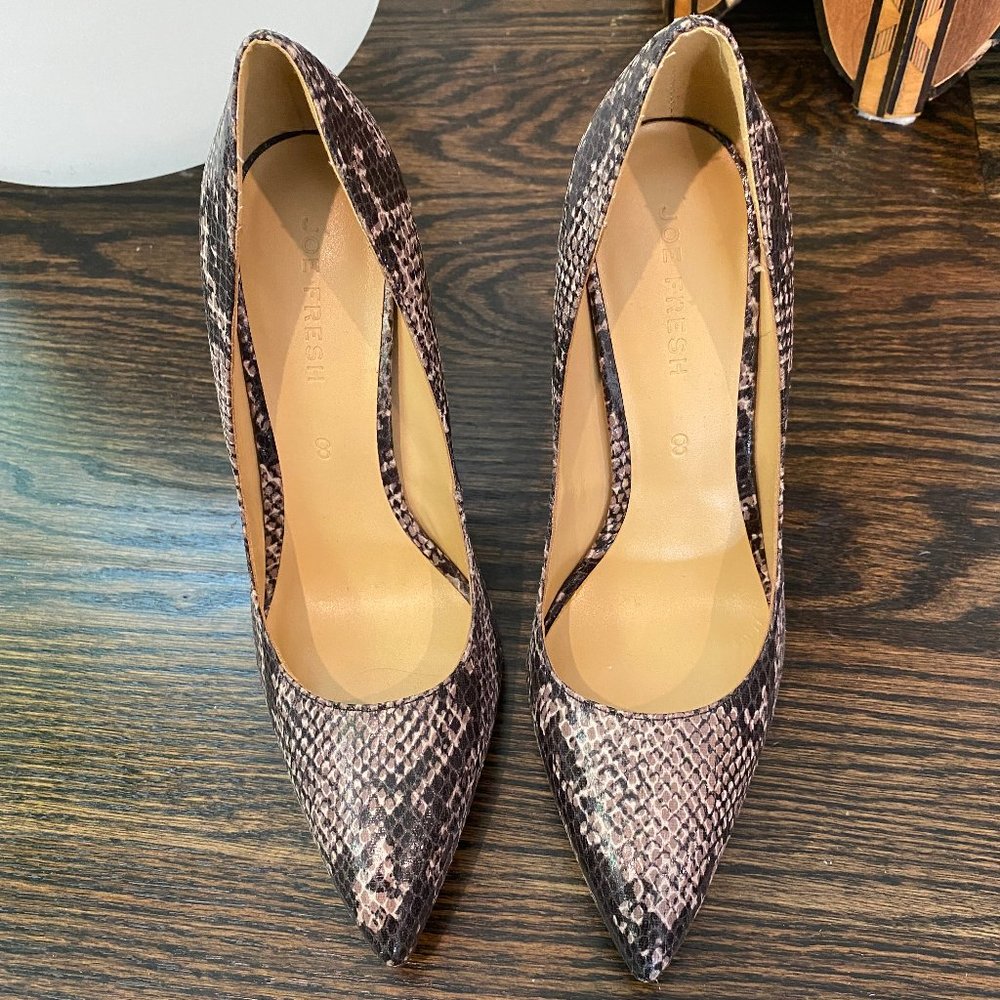 Snake Stilleto Pumps  Size 8